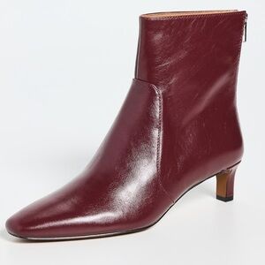 Madewell Burgundy Leather Ankle Booties